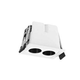 Empotrable rectangular 2 luces 6W 3000K BL Blanco interior