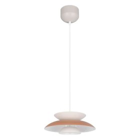 Colgante metal blanco grande para una bombilla E27 Amarila