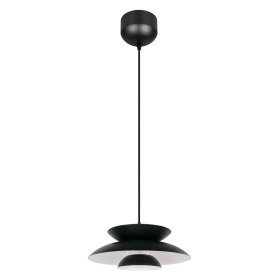 Colgante metal negro grande para una bombilla E27 Amarila