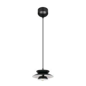 Colgante metal negro pequeño para una bombilla E14 Amarila