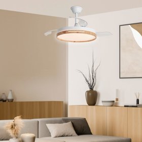 Ventilador de techo 50cm 68W CCT con aspas Desplegables Togo Madera