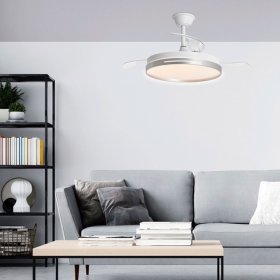 Ventilador de techo 50cm 68W CCT con aspas Desplegables Togo plata