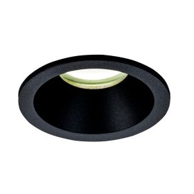 Empotrable redondo negro para GU10 com