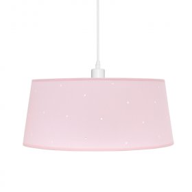 Colgante textil rosa para E27