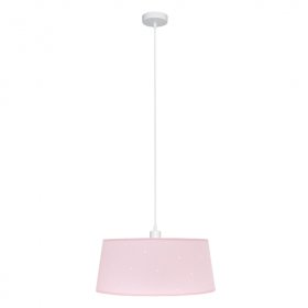 Colgante textil rosa para E27