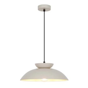 Lámpara Colgante metal blanco beige para E27 