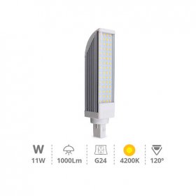 Bombilla LED PL 10W G24 giratoria Blanco neutro