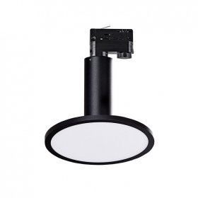 Foco panel para carril trifásico negro 18W Morgan
