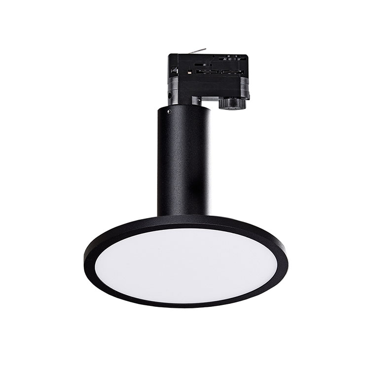 Foco panel para carril trifásico negro 18W Morgan