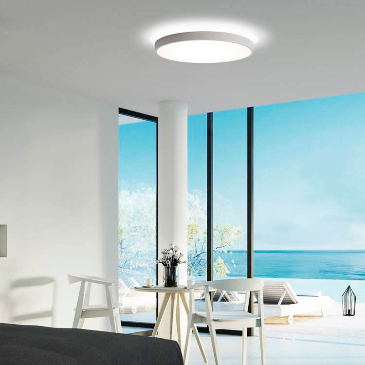 Plafón Blanco Texturizado 60W+8W 3000K Lisboa