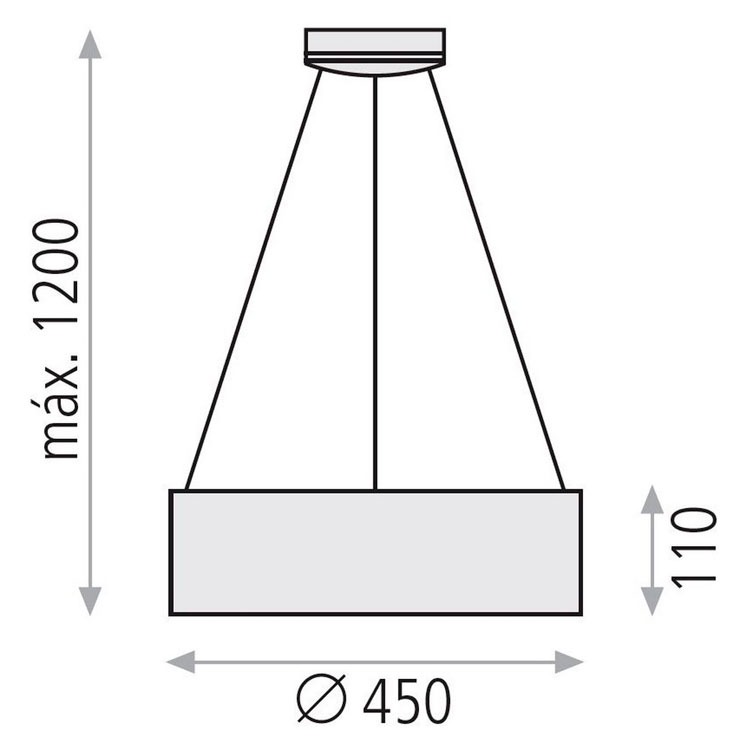 Colgante 24W Dilga 45cm Blanco